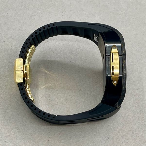 Apple Watch 10 RSC2-Carbon 46mm 黑金色碳纖維手錶殼(黑色錶冠環+黑色橡膠錶帶) Apple Watch手錶殼,Apple Watch不鏽鋼殼,Apple Watch保護殼,Apple Watch鋁合金殼,Apple Watch鈦合金殼,Apple Watch碳纖維殼,Apple Watch石英纖維,Apple Watch透明錶殼,Apple Watch水晶錶殼,Apple Watch錶帶