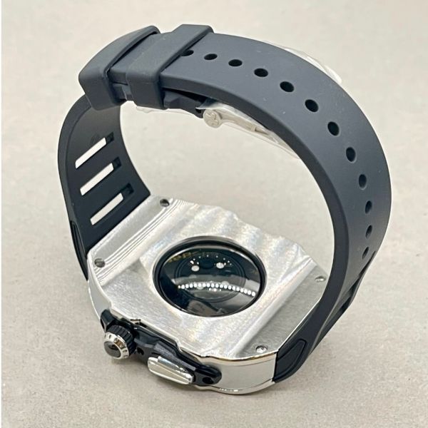 Apple Watch 10 RSC 46mm 銀色不鏽鋼手錶殼(黑色錶帶) Apple Watch手錶殼,Apple Watch不鏽鋼殼,Apple Watch保護殼,Apple Watch鋁合金殼,Apple Watch鈦合金殼,Apple Watch碳纖維殼,Apple Watch石英纖維,Apple Watch透明錶殼,Apple Watch水晶錶殼,Apple Watch錶帶