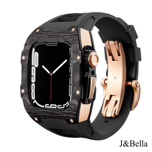 Apple Watch RSC-Carbon 44mm、45mm 黑色玫瑰金碳纖維手錶殼 Apple Watch手錶殼,Apple Watch不鏽鋼殼,Apple Watch錶殼,Apple Watch保護殼,Apple Watch錶帶