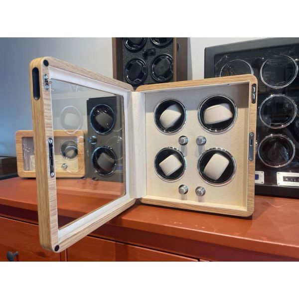 NG(瑕疵新品)北歐風格木質直立4錶位自動上鍊錶盒 手錶盒,錶盒,搖錶器,自動上鍊錶盒,手錶,收納盒,禮物盒,展示盒,收藏盒,J&Bella錶盒專賣店