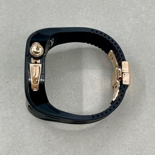 Apple Watch 10 RSC2-Carbon 46mm 黑玫瑰金色碳纖維手錶殼(黑色錶冠環+黑色橡膠錶帶) Apple Watch手錶殼,Apple Watch不鏽鋼殼,Apple Watch保護殼,Apple Watch鋁合金殼,Apple Watch鈦合金殼,Apple Watch碳纖維殼,Apple Watch石英纖維,Apple Watch透明錶殼,Apple Watch水晶錶殼,Apple Watch錶帶