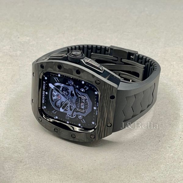 Apple Watch RSC2-Carbon 44mm、45mm 極致黑碳纖維手錶殼(黑色錶冠環+黑色橡膠錶帶) Apple Watch手錶殼,Apple Watch不鏽鋼殼,Apple Watch保護殼,Apple Watch鋁合金殼,Apple Watch鈦合金殼,Apple Watch碳纖維殼,Apple Watch透明錶殼,Apple Watch錶帶