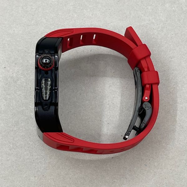 Apple Watch 10 RSC 46mm 黑色不鏽鋼手錶殼(紅色錶帶) Apple Watch手錶殼,Apple Watch不鏽鋼殼,Apple Watch保護殼,Apple Watch鋁合金殼,Apple Watch鈦合金殼,Apple Watch碳纖維殼,Apple Watch石英纖維,Apple Watch透明錶殼,Apple Watch水晶錶殼,Apple Watch錶帶