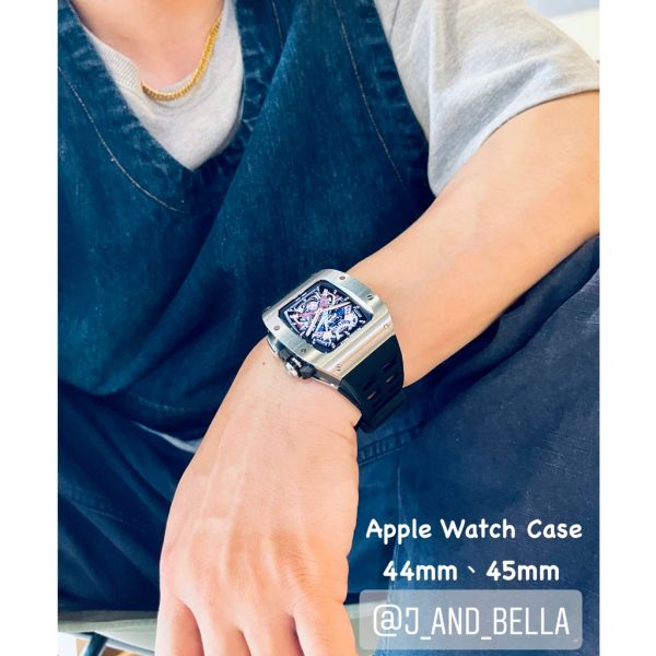 Apple Watch RSC 44mm、45mm 銀色不鏽鋼手錶殼 Apple Watch手錶殼,Apple Watch不鏽鋼殼,Apple Watch錶殼,Apple Watch保護殼,Apple Watch錶帶