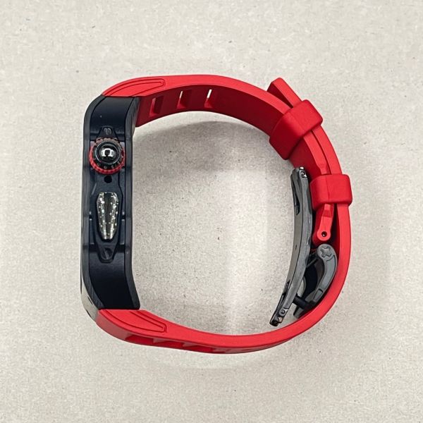 Apple Watch 10 RSC-Carbon 46mm 黑色碳纖維手錶殼(紅色錶帶) Apple Watch手錶殼,Apple Watch不鏽鋼殼,Apple Watch保護殼,Apple Watch鋁合金殼,Apple Watch鈦合金殼,Apple Watch碳纖維殼,Apple Watch石英纖維,Apple Watch透明錶殼,Apple Watch水晶錶殼,Apple Watch錶帶