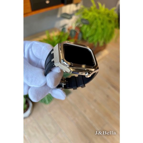 Apple Watch 45mm 銀色不鏽鋼手錶殼-特製款 Apple Watch手錶殼,Apple Watch不鏽鋼殼,Apple Watch錶殼,Apple Watch保護殼,Apple Watch錶帶