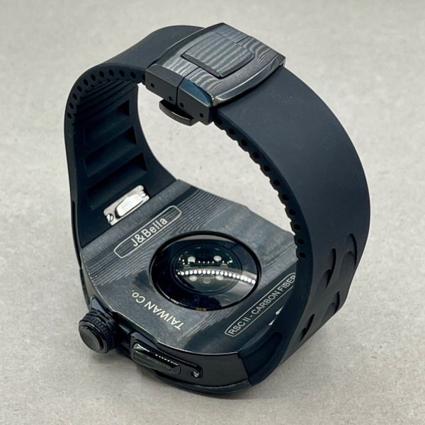 Apple Watch RSC2-Carbon 46mm 黑色碳纖維手錶殼(黑色錶冠環+黑色橡膠錶帶) Apple Watch手錶殼,Apple Watch不鏽鋼殼,Apple Watch保護殼,Apple Watch鋁合金殼,Apple Watch鈦合金殼,Apple Watch碳纖維殼,Apple Watch石英纖維,Apple Watch透明錶殼,Apple Watch水晶錶殼,Apple Watch錶帶