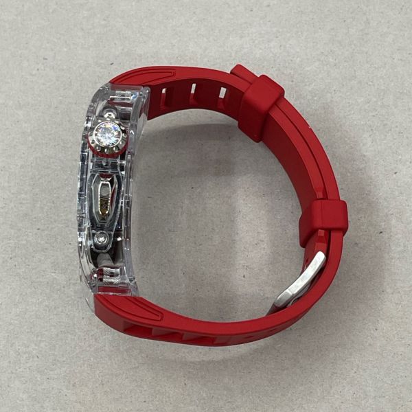 Apple Watch 10 Ice Case 46mm 透明手錶殼(紅色錶帶) Apple Watch手錶殼,Apple Watch不鏽鋼殼,Apple Watch保護殼,Apple Watch鋁合金殼,Apple Watch鈦合金殼,Apple Watch碳纖維殼,Apple Watch石英纖維,Apple Watch透明錶殼,Apple Watch水晶錶殼,Apple Watch錶帶