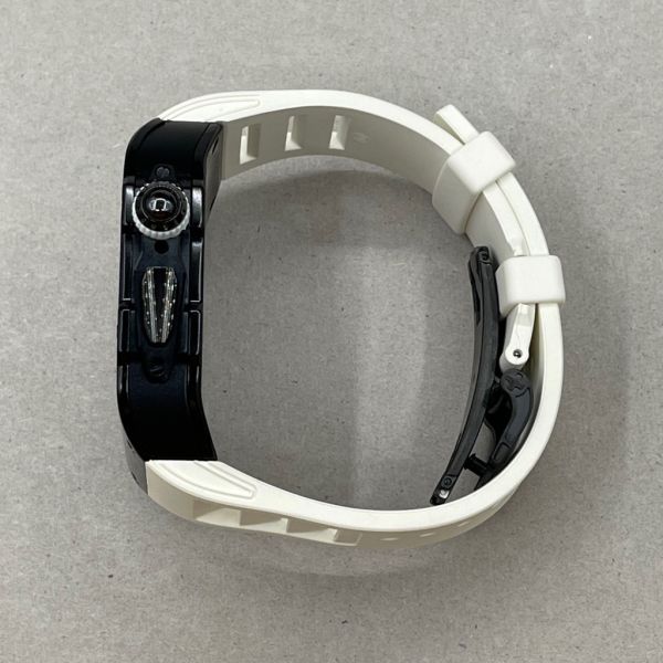 Apple Watch 10 RSC 46mm 黑色不鏽鋼手錶殼(白色錶帶) Apple Watch手錶殼,Apple Watch不鏽鋼殼,Apple Watch保護殼,Apple Watch鋁合金殼,Apple Watch鈦合金殼,Apple Watch碳纖維殼,Apple Watch石英纖維,Apple Watch透明錶殼,Apple Watch水晶錶殼,Apple Watch錶帶