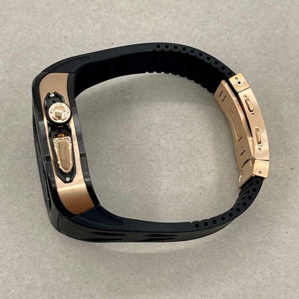 Apple Watch RSC2-Titanium Ultra 49mm 黑玫瑰金色鈦合金手錶殼(黑色錶冠環+黑色橡膠錶帶) Apple Watch手錶殼,Apple Watch不鏽鋼殼,Apple Watch保護殼,Apple Watch鋁合金殼,Apple Watch鈦合金殼,Apple Watch碳纖維殼,Apple Watch透明錶殼,Apple Watch錶帶