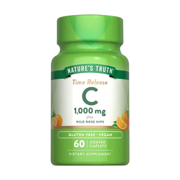 綠萃淨 釋放型維生素C-1000mg複方錠(60錠/瓶) 維生素C,緩釋型C,長效型C,玫瑰果