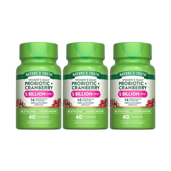 綠萃淨 女性蔓越莓益生菌舒密膠囊x3瓶組(40粒/瓶) 蔓越莓,益生菌,私密困擾,消化道,女性益生菌