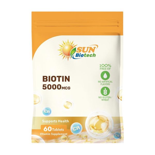 【狂降5折】Sun日落恩賜 生物素5000mcg+鈣錠(60錠/袋)_效期2027/6/30 生物素,鈣,維生素B7,維生素H,新陳代謝,咖啡因洗髮露