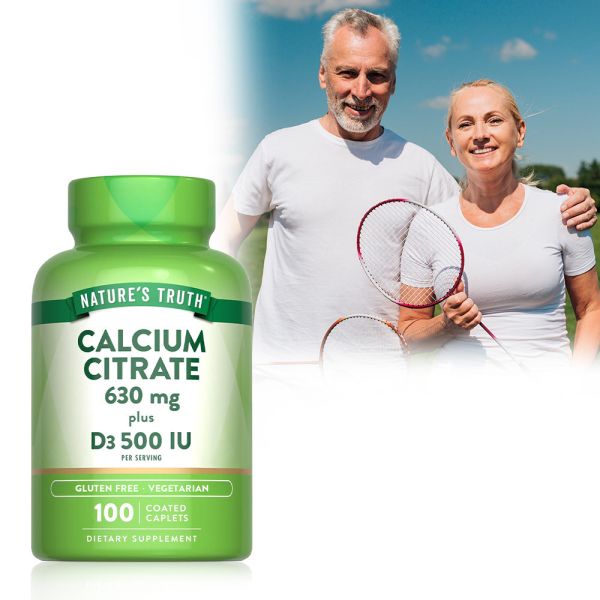 綠萃淨 勇健檸檬酸鈣+維生素D3錠(100錠/瓶) 骨質疏鬆,維生素D,檸檬酸鈣,鈣,孕婦