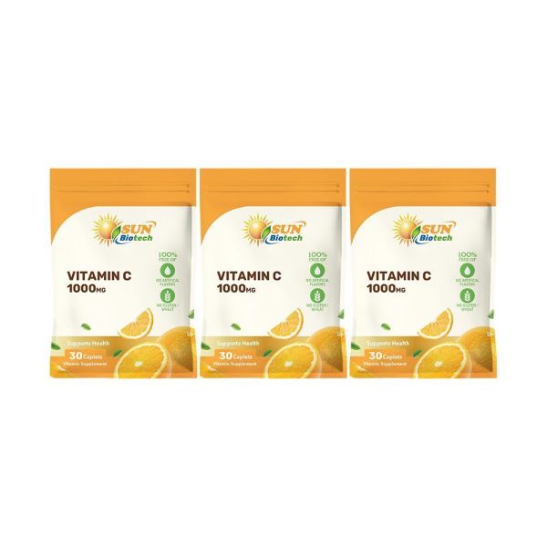 Sun日落恩賜 光炫維生素C-1000mg錠x3袋組(30錠/袋) 維他命C,抗氧化,免疫力,膠原蛋白,鐵