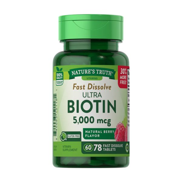 綠萃淨 生物素5000微克口含錠(78錠/瓶) 
