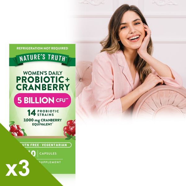 綠萃淨 女性蔓越莓益生菌舒密膠囊x3瓶組(40粒/瓶) 蔓越莓,益生菌,私密困擾,消化道,女性益生菌