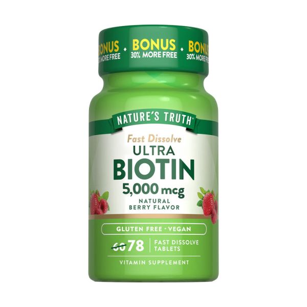 綠萃淨 生物素5000微克口含錠(78錠/瓶) 