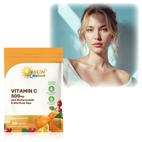 Sun日落恩賜 維生素C 500mg+玫瑰果plus柑橘類黃酮錠(30錠/袋) 維生素C,柑橘類黃酮,玫瑰果,鐵,膠原蛋白,抗氧化