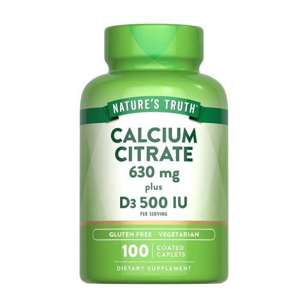 綠萃淨 勇健檸檬酸鈣+維生素D3錠(100錠/瓶) 骨質疏鬆,維生素D,檸檬酸鈣,鈣,孕婦