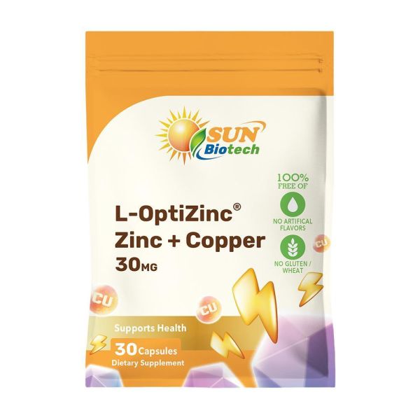Sun日落恩賜 L-OptiZinc鋅+銅膠囊(30粒/袋) 鋅,精胺酸,瑪卡,馬卡,螯合鋅,體力,活力