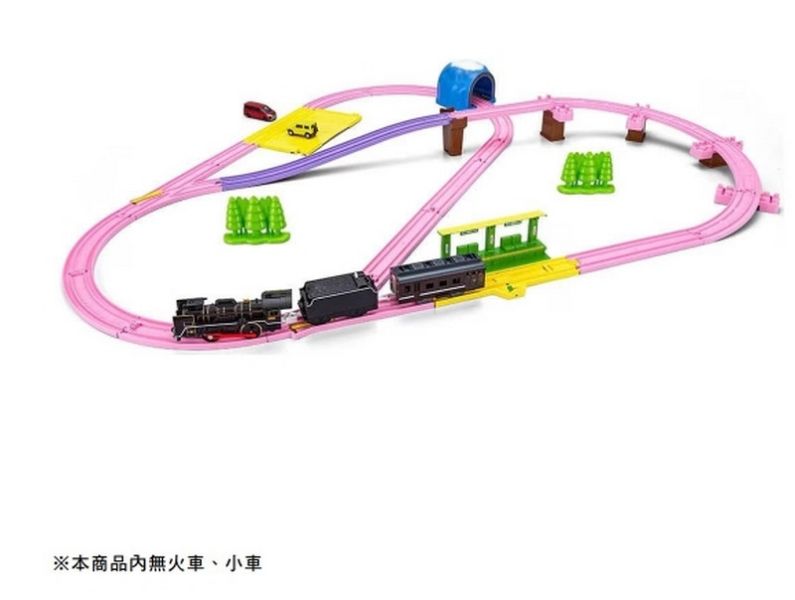 春季粉色軌道組/TP91527 多美火車 春季粉色軌道組,TP91527,多美火車系列,多美火車,TOMY,TAKARA  TOMY, PLA RAIL,鐵道王國,火車軌道,櫻花祭,春天,賞櫻