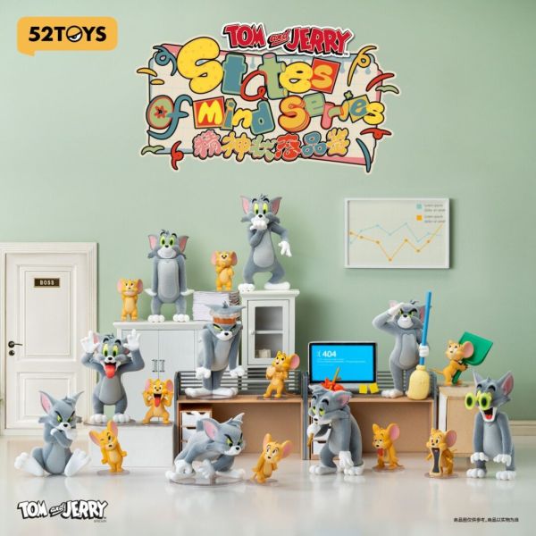 TOM and JERRY 精神狀態品鑑 湯姆貓與傑利鼠 States of Mind 湯姆貓與傑利鼠 精神狀態品鑑,TOM and JERRY States of Mind,貓和老鼠 精神狀態品鑑,52TOYS,盲盒 專賣,上班好朋友