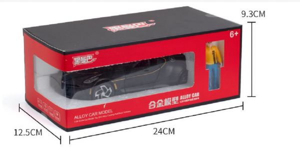 1/24 布加迪 黑夜之聲 黑車La 模型車 合金車 1:24 