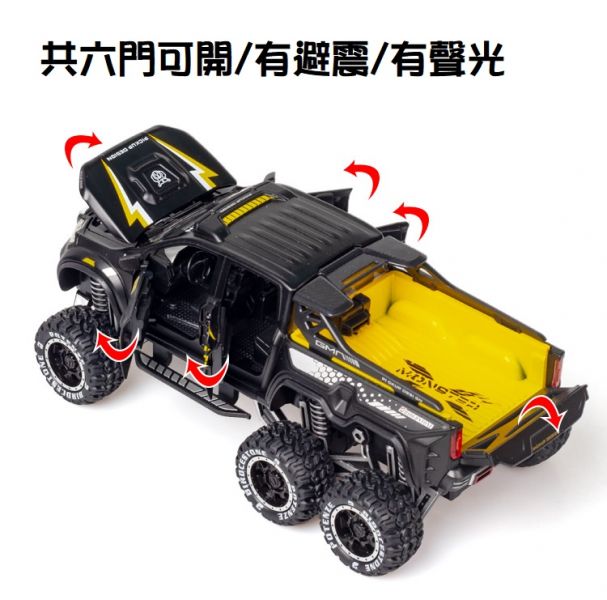  1/28 賓士 6X6 六輪 越野皮卡車 