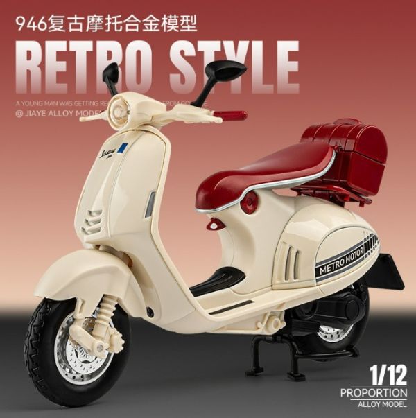 1:12 仿真 偉士牌 946 摩托車模型 