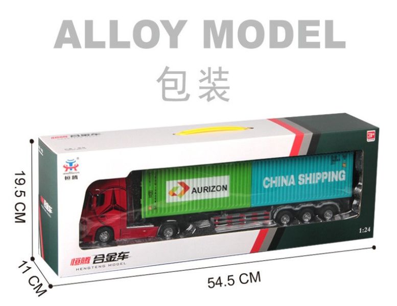 超合金 賓士 貨櫃車 1/24  合金模型 模型車 1/24 全拖 