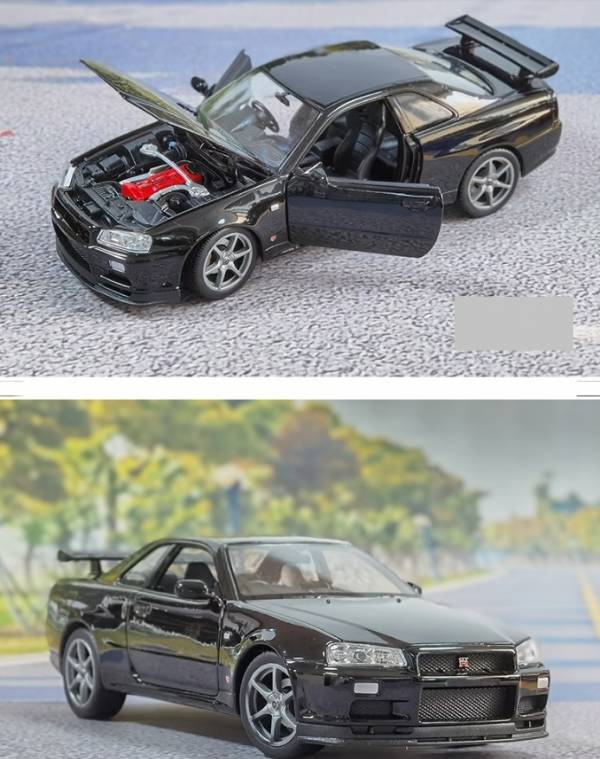 1/24 Welly 威利 尼尚 GTR R34 正版授權 1：24 合金車 