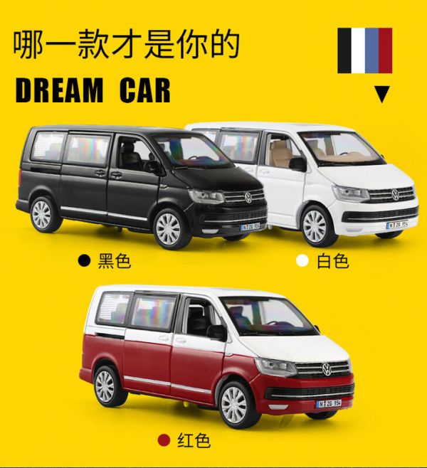 1:32 福斯 T6 MPV 商務車 1/32 合金車 