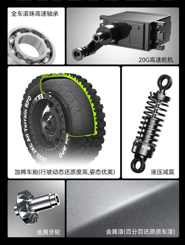 1:12 豐田TOYOTA授權 像真 中型攀爬車 