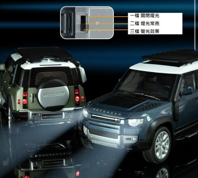 1:18 路虎 衛士 授權 Defender 1/18 合金車 