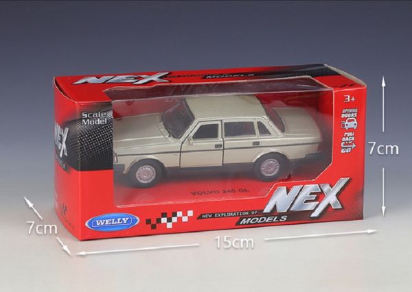 Welly 威利 1:36 VOLVO 240GL 正版授權 1/36 合金車 模型車 迴力車 V02 