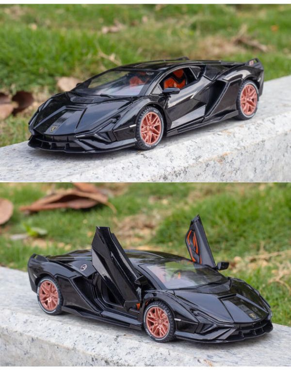 1/24 藍寶堅尼 閃電 SIAN FKP 37 高仿真合金車 1:24 (CZ24001) 