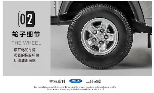路虎 Land Rover 吉普車 衛士 1/24 合金車 