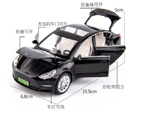 特斯拉 3 Tesla Model 3 1/32 1:32 合金車 迴力車 
