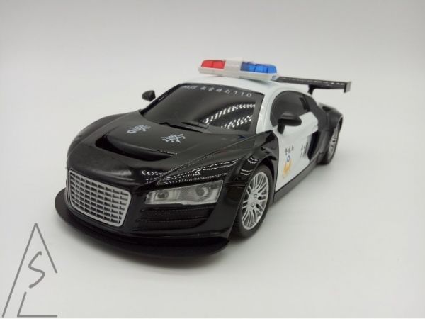 遙控車 玩具車 警察 110 遙控警車 會閃光 