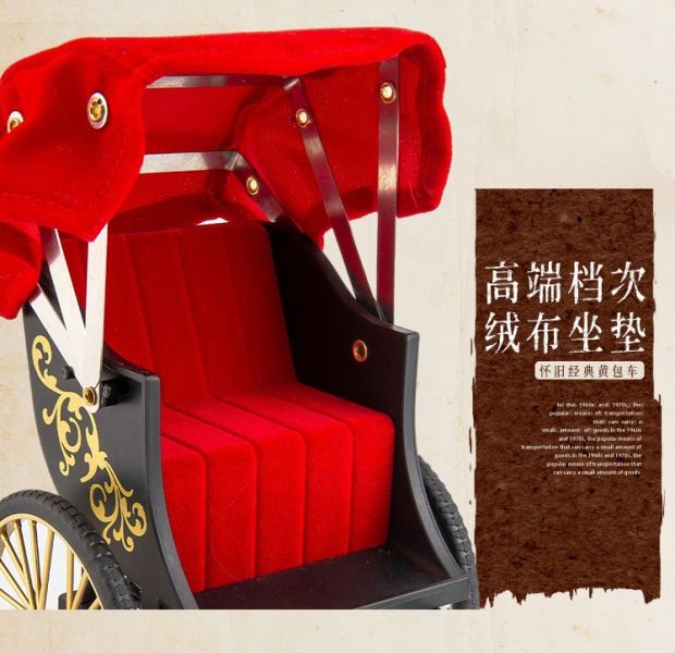 1:32 1/32 復古懷舊 經典 合金黄包車 人力車 