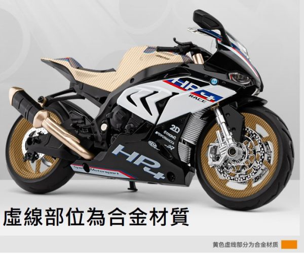 1/12 仿真 聲光版 BMW HP4 HP-4 重機 模型 