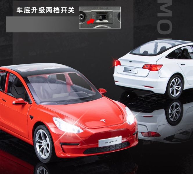1/24 特斯拉 Model 3 1:24 合金車 模型車 