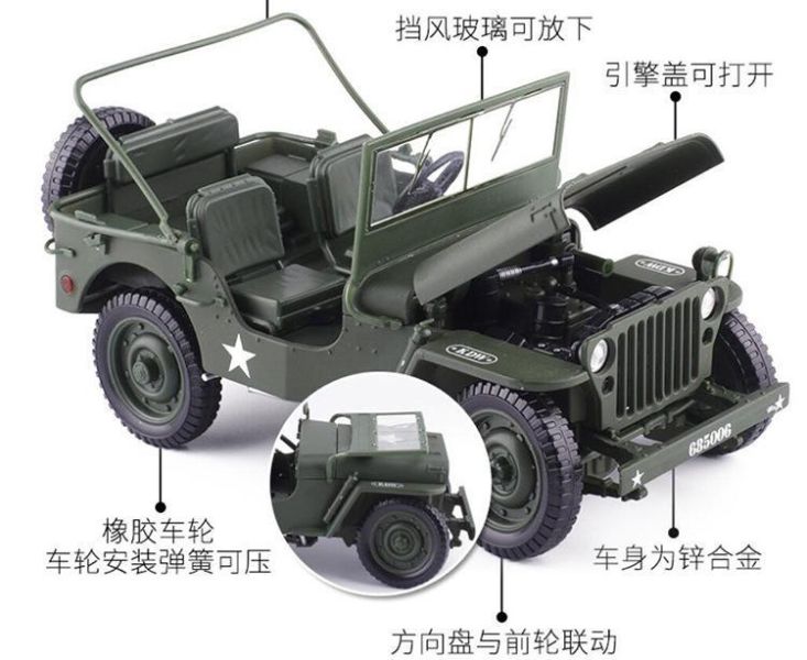 凱迪威 1:18 685006 軍用卡車 軍卡 吉普 悍馬 越野車 