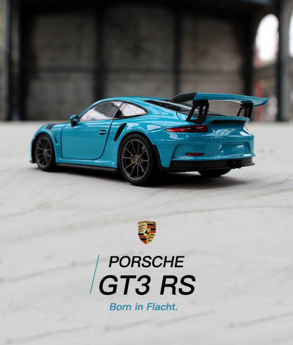 威利 保時捷 911 GT3 RS 1/24 合金車 