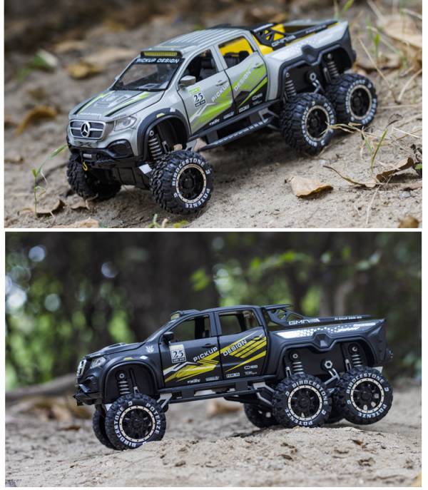 1/28 賓士 6X6 六輪 越野皮卡車 