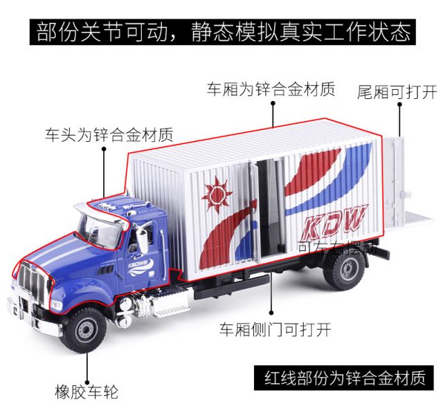凱迪威 1:50 廂式載貨車 貨櫃車 冷凍車 