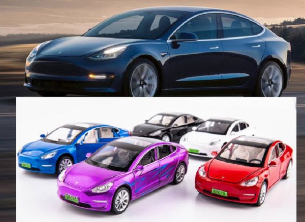 特斯拉 3 Tesla Model 3 1/32 1:32 合金車 迴力車 