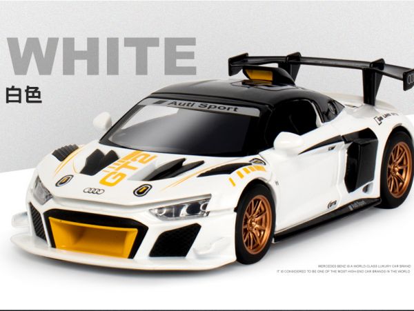 1/24 1:24 奧迪 R8 LMS 賽道版 模型車 合金車 