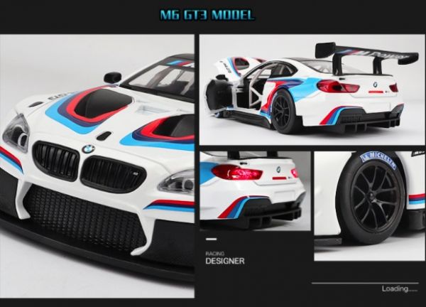 1/24 BMW M6 GTR 高仿真 合金車 